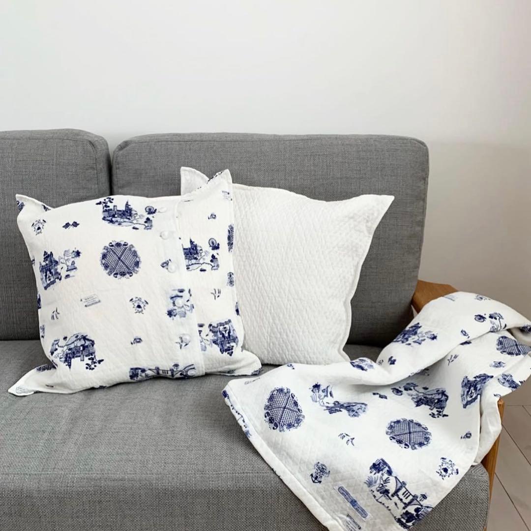 R&D.M.Co- マトラッセ ロンドンブルーウィロー クッションカバー