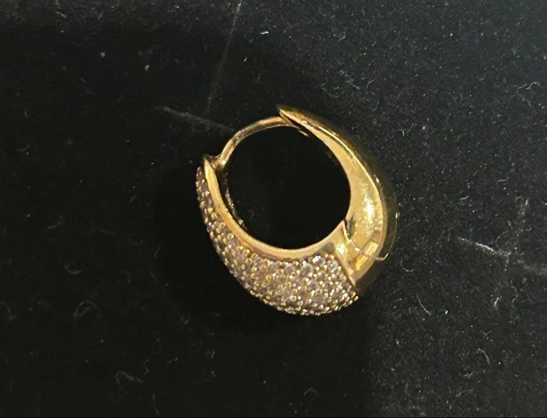 アクセサリー Ice Hoop Small Pave Gold Tom wood