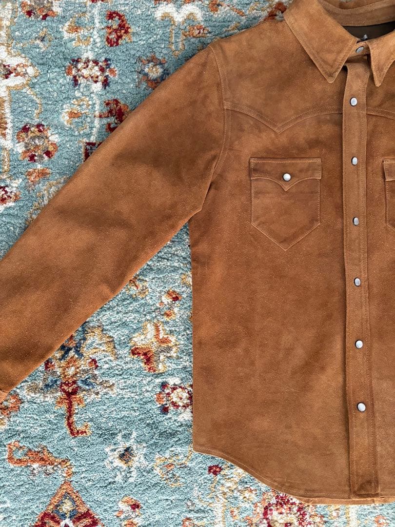 【最終価格!!!】未使用 RRL Suede Western Shirt
