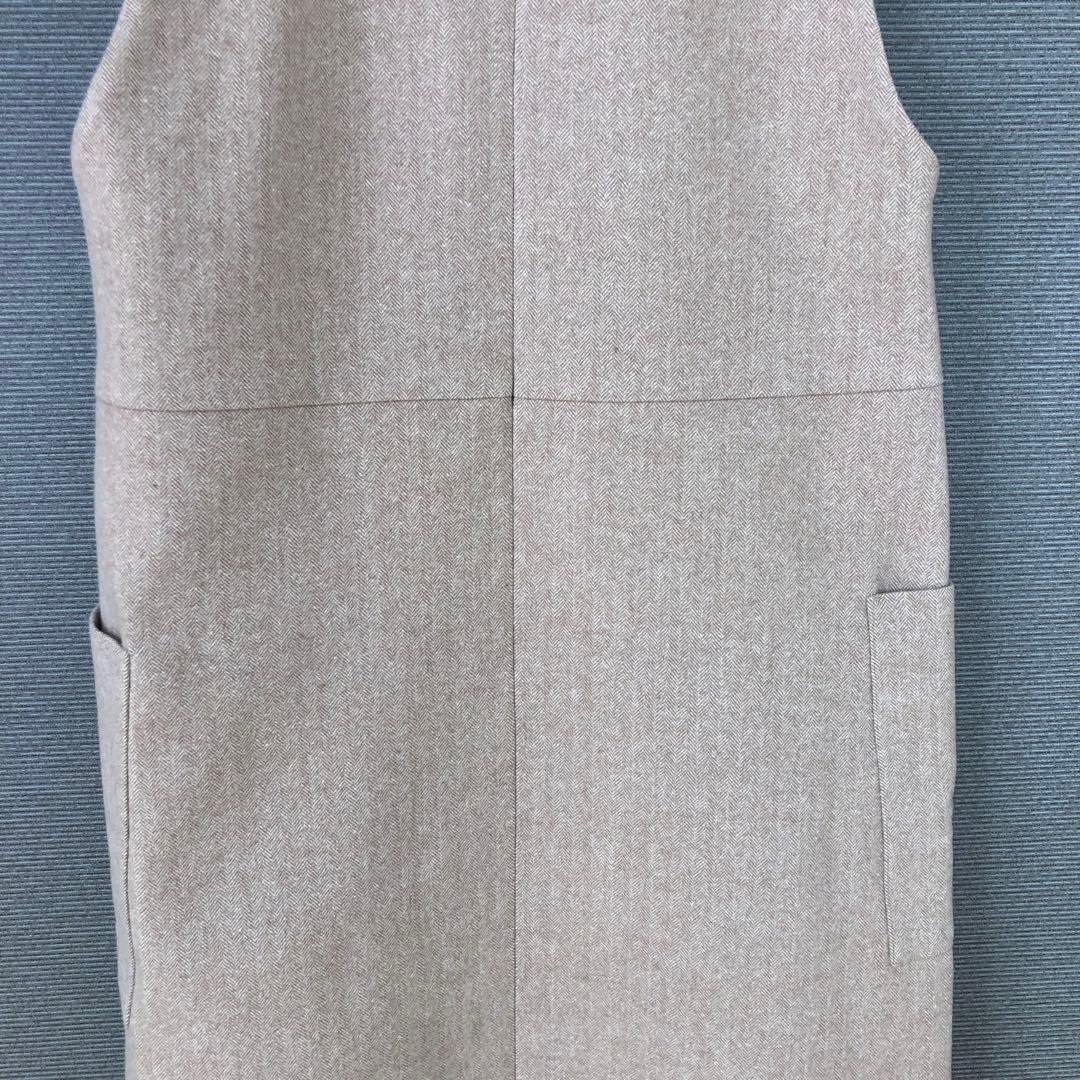 ボーダーズアットバルコニー WOOL HERRINGBONE DRESS 36