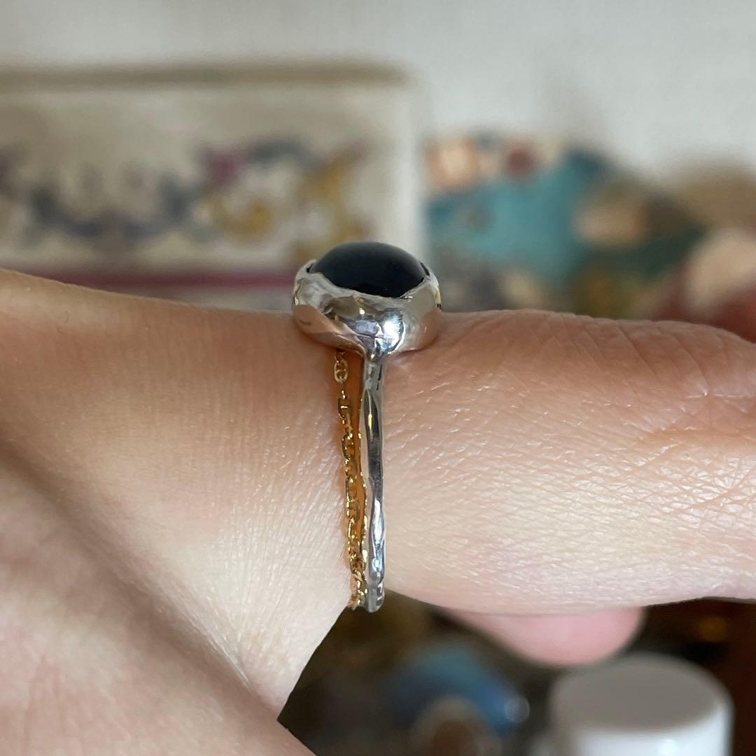 ハンドメイド　シルバー925 シルバーリング　ブルートパーズ