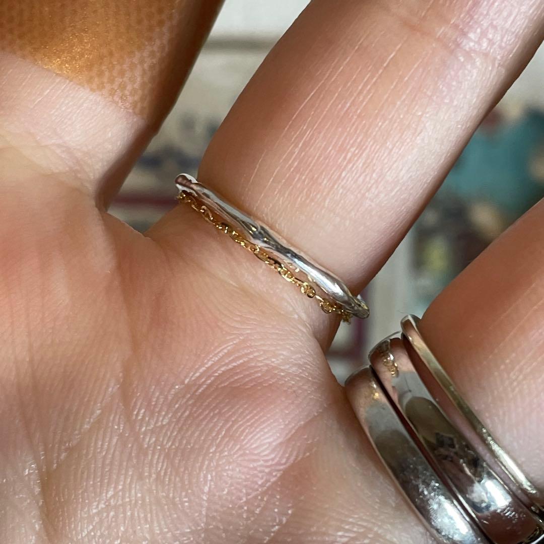 ハンドメイド　シルバー925 シルバーリング　ブルートパーズ