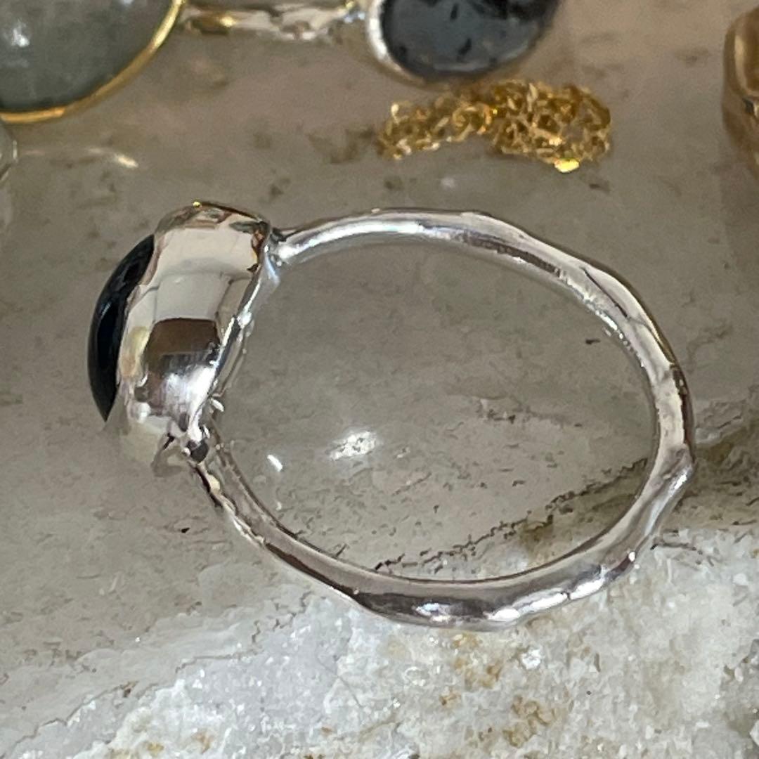 ハンドメイド　シルバー925 シルバーリング　ブルートパーズ