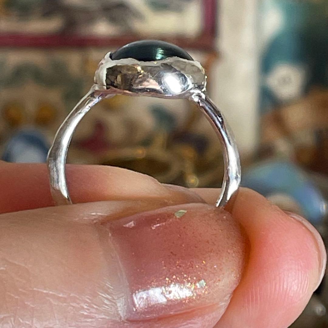 ハンドメイド　シルバー925 シルバーリング　ブルートパーズ