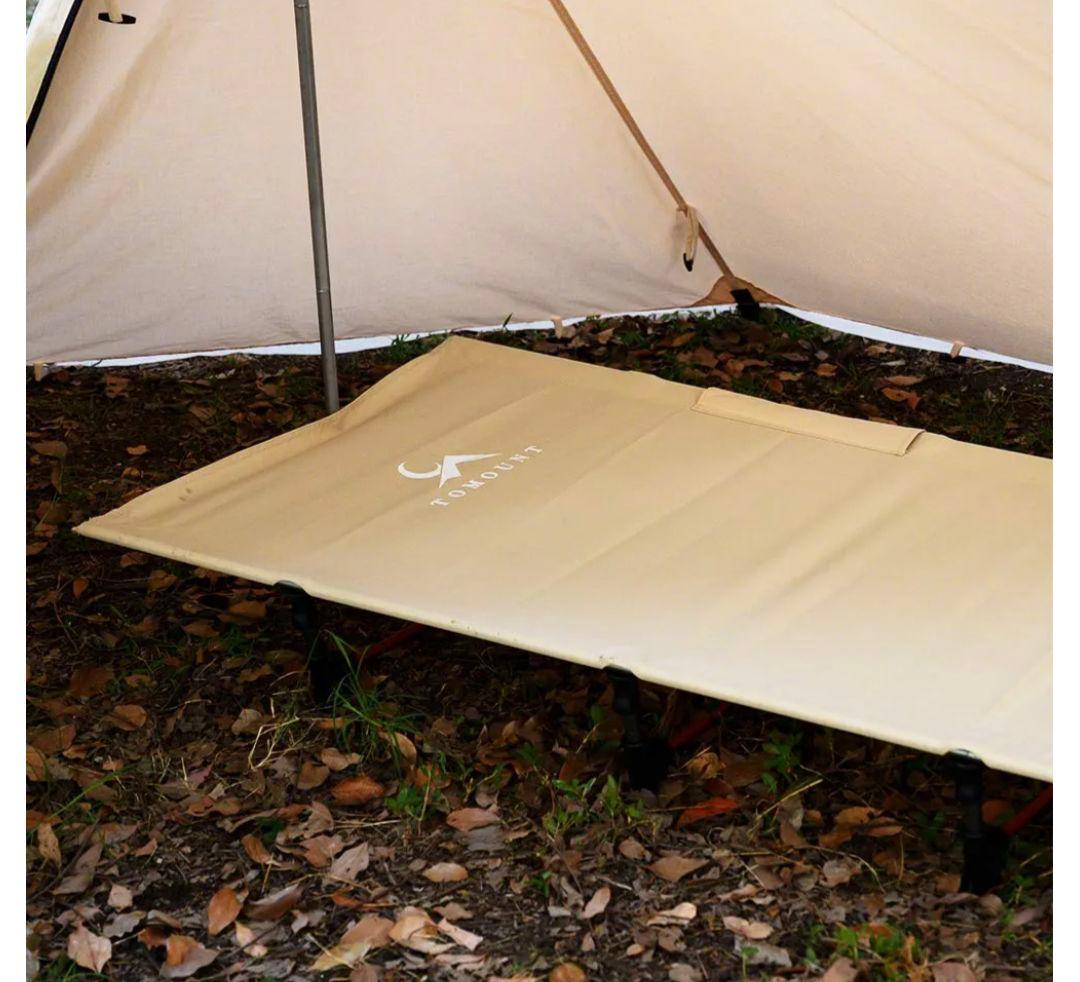 新品未使用TOMOUNT キャンプコット アウトドアベッド 幅広65cmベージュ