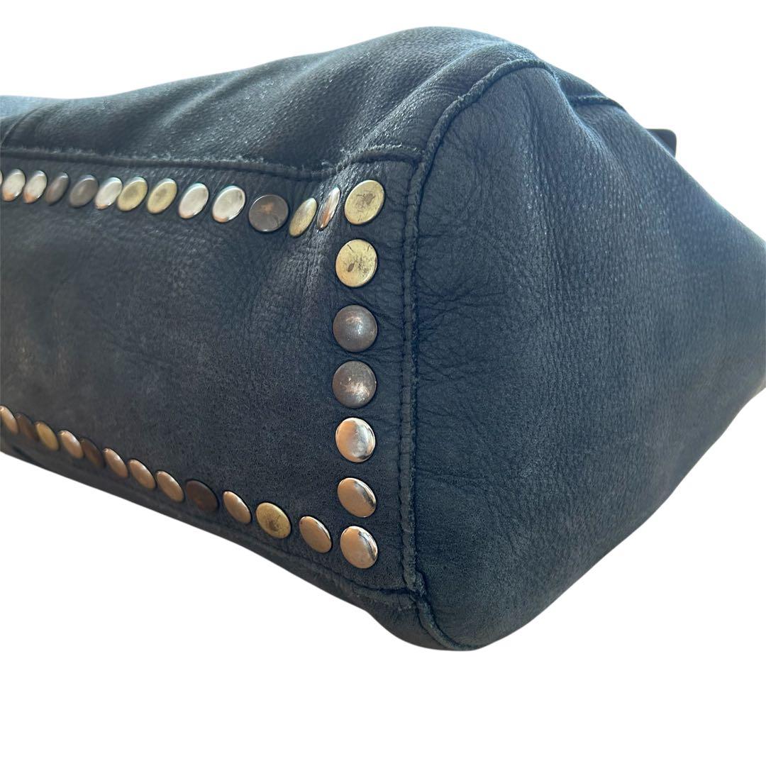 【希少】TRES トレ スタッズ トートバッグ レザー 黒 y2k