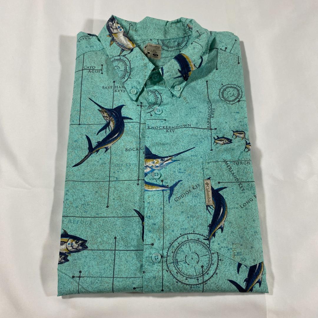 Columbia PFG 総柄フィッシングシャツ