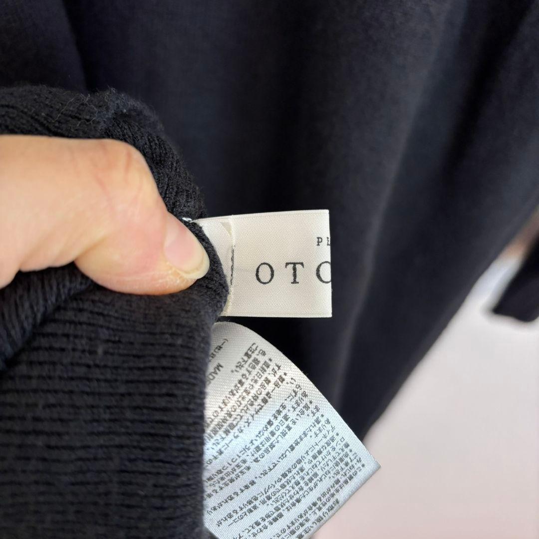 ◆プラスオトハ【F】デザインニットワンピース ストレッチ きれいめ