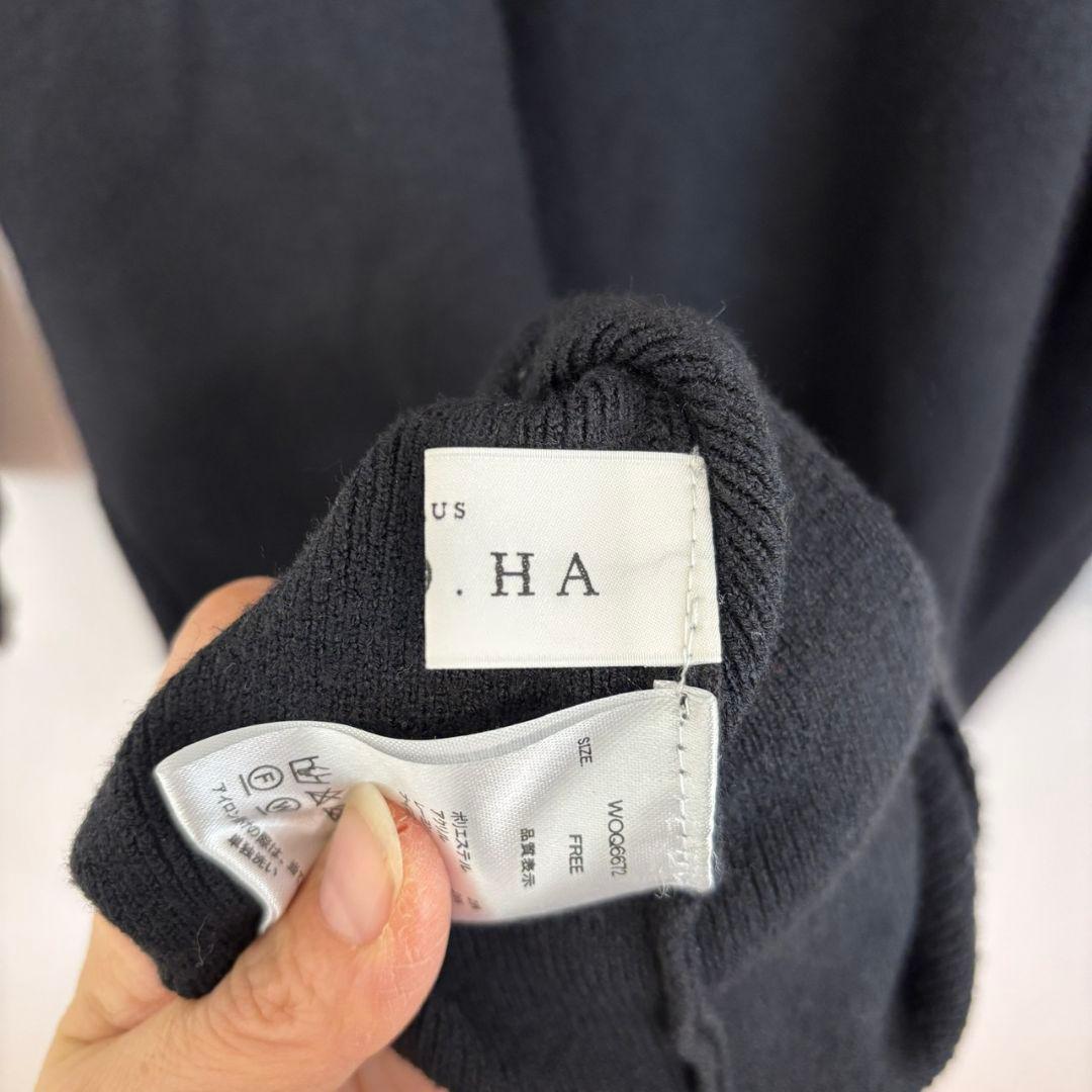 ◆プラスオトハ【F】デザインニットワンピース ストレッチ きれいめ