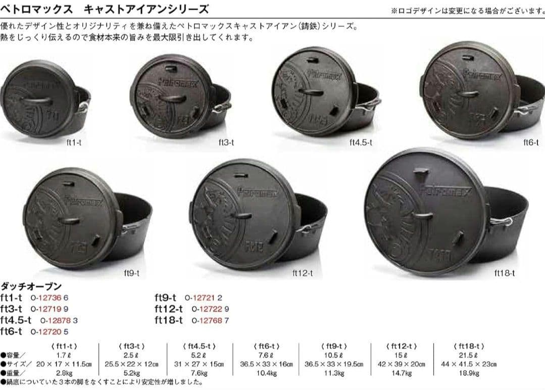 Petromax ft9 ダッチオーブンと専用収納ケースセット