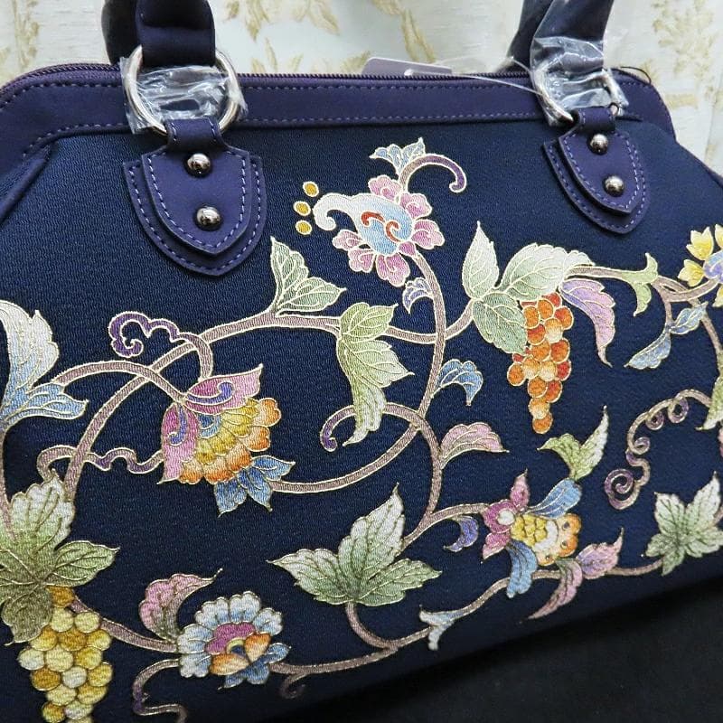 Club藤★和装バッグ 岡重 OKAJIMA 京友禅染ボストン型 （3377RC