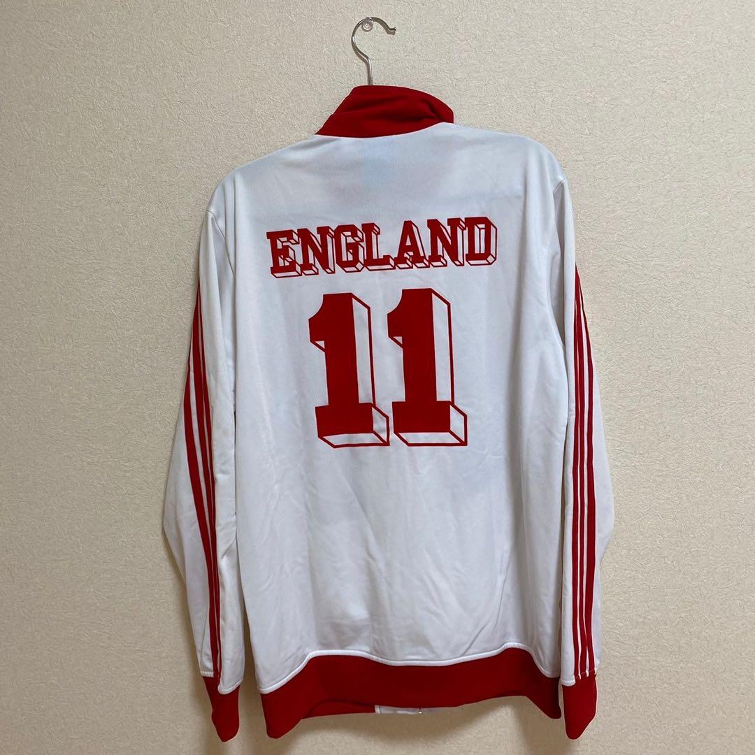 アディダスジャージ　M イングランド　トレフォイル　赤　白