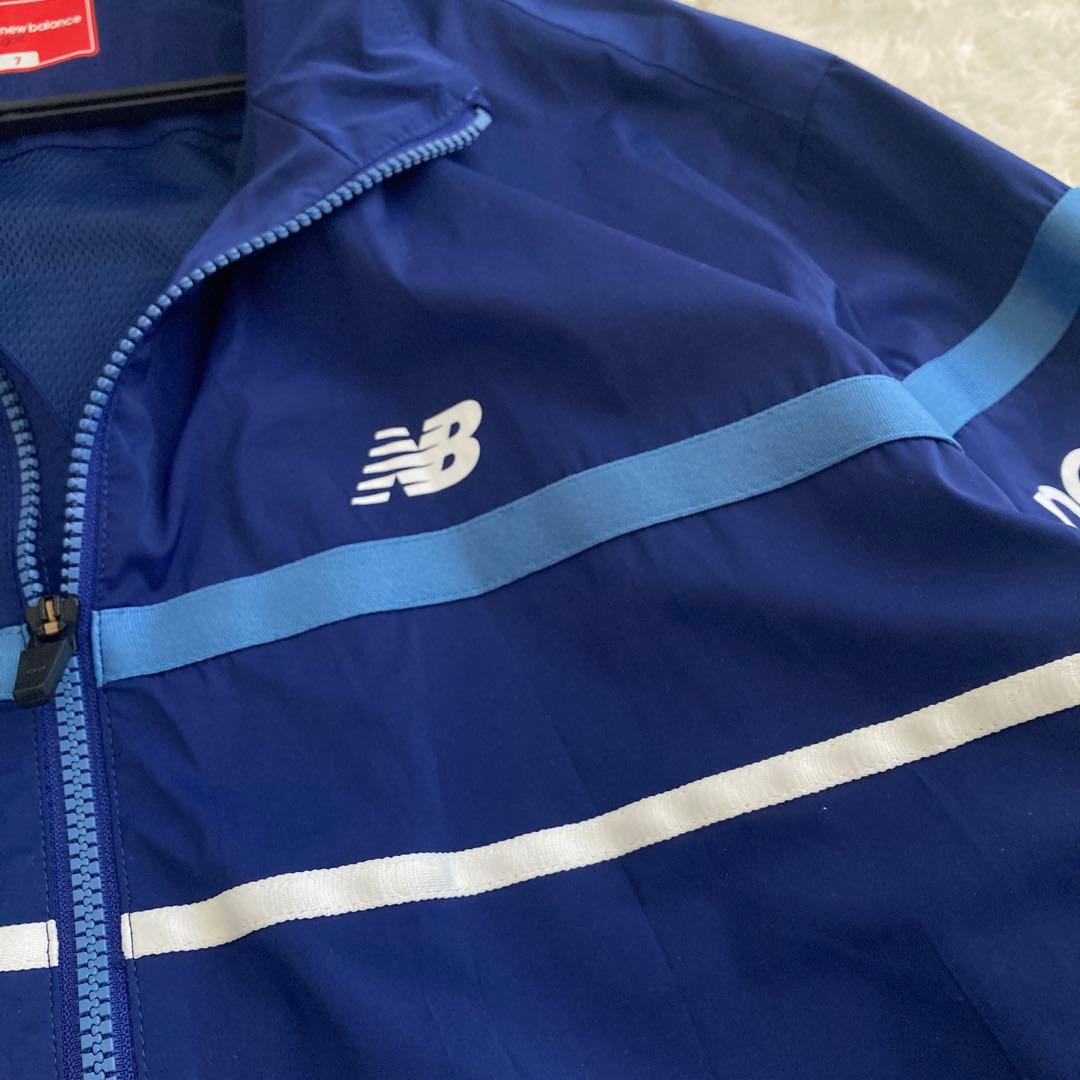 美品！New Balance Golf ジップアップジャケット　ブルー　2XL
