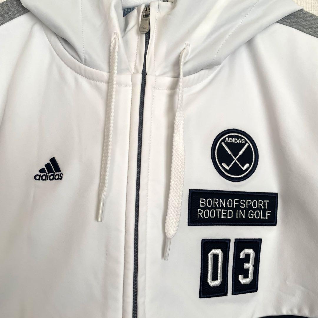 新品☆アディダス ゴルフ レディース 長袖 パーカー UVカット ホワイト M