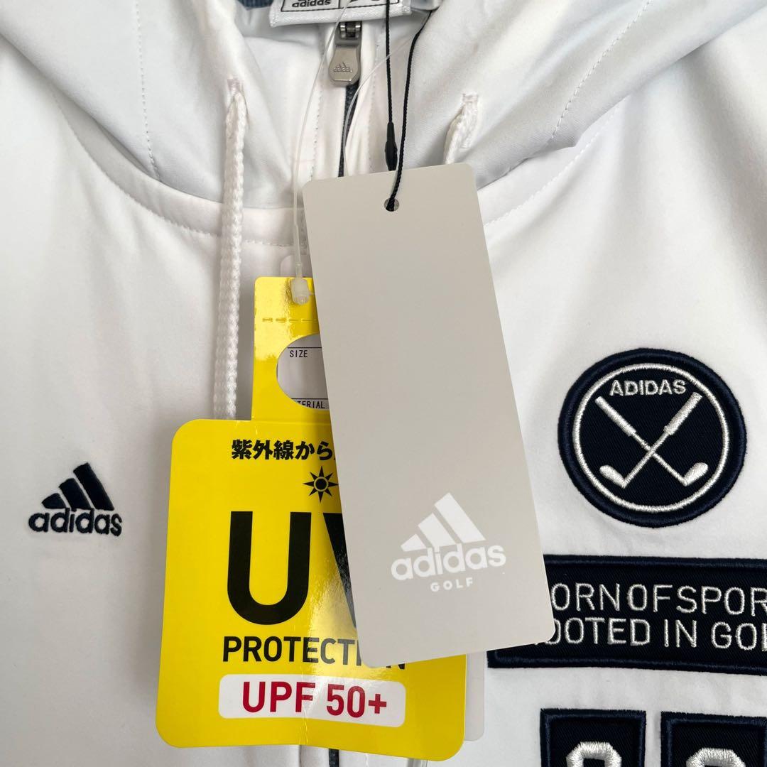 新品☆アディダス ゴルフ レディース 長袖 パーカー UVカット ホワイト M