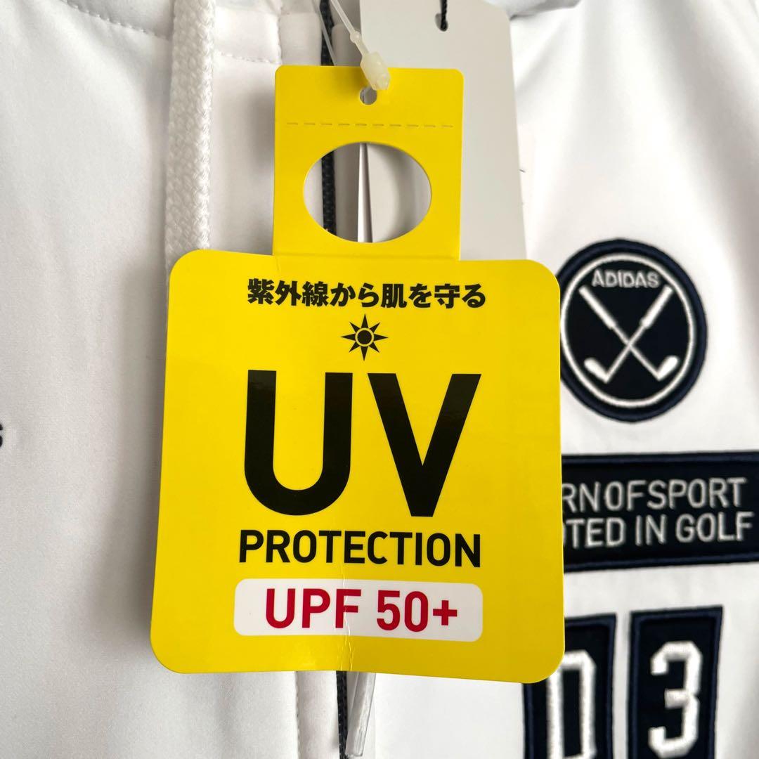 新品☆アディダス ゴルフ レディース 長袖 パーカー UVカット ホワイト M