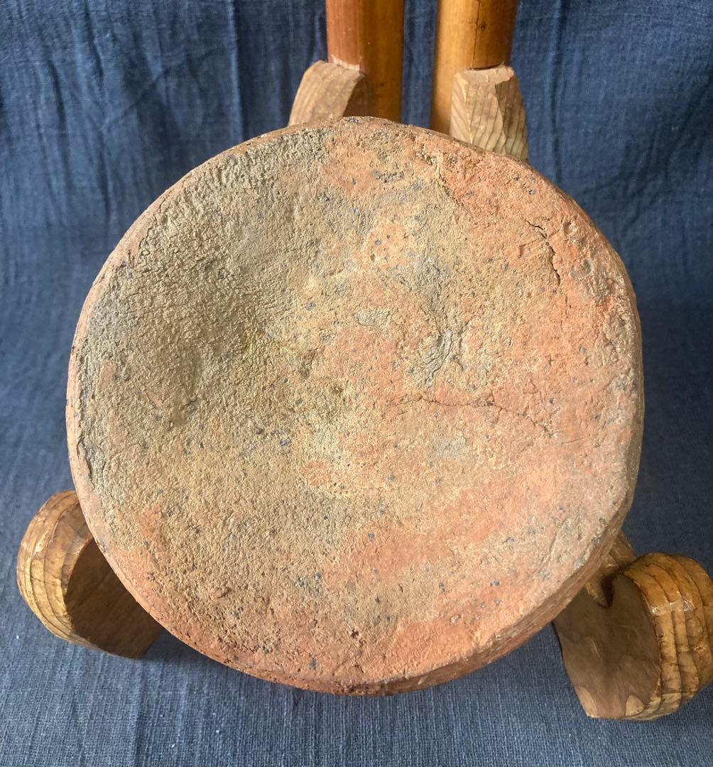 古備前窯道具　銅に窯印（ロ）を持つ窯道具　桃山から江戸時代