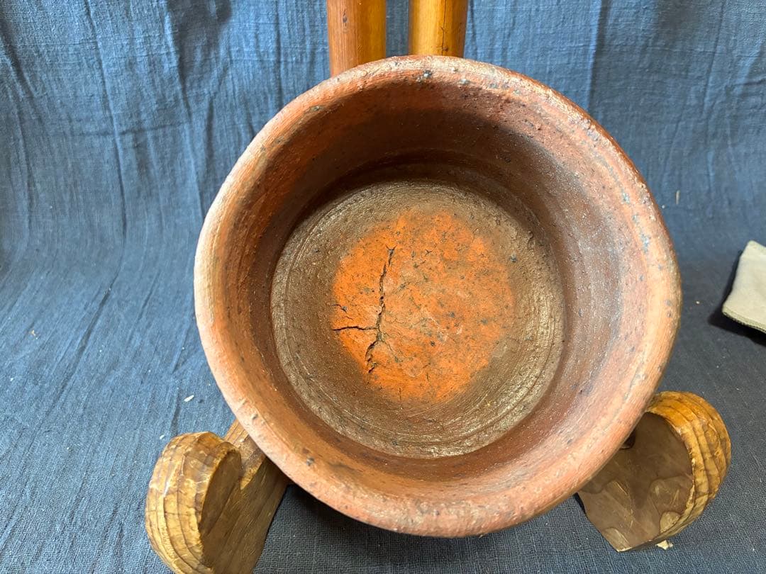 古備前窯道具　銅に窯印（ロ）を持つ窯道具　桃山から江戸時代