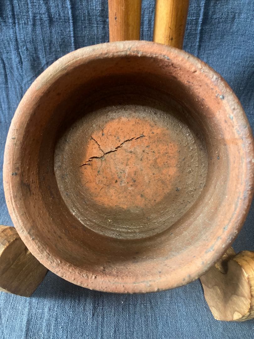 古備前窯道具　銅に窯印（ロ）を持つ窯道具　桃山から江戸時代