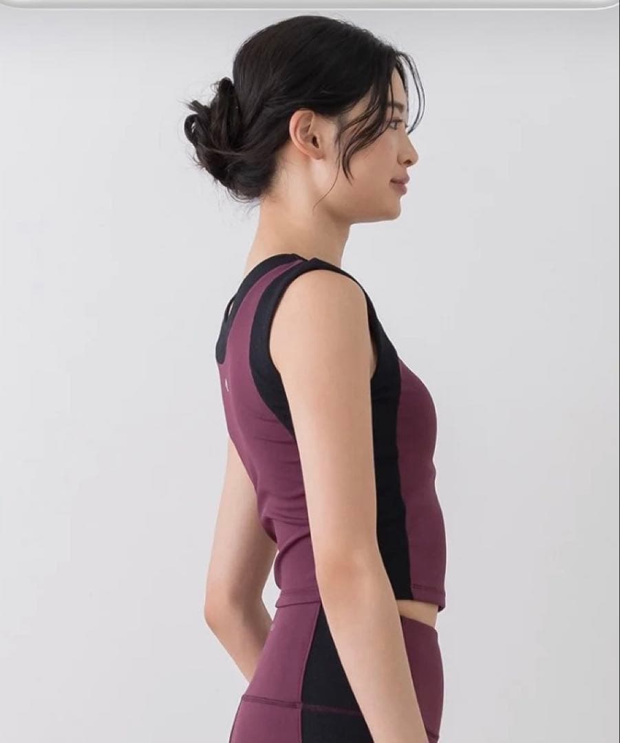 新品未開封【SUKALA】バイカラーショートタンクトップ(S/ワイン)