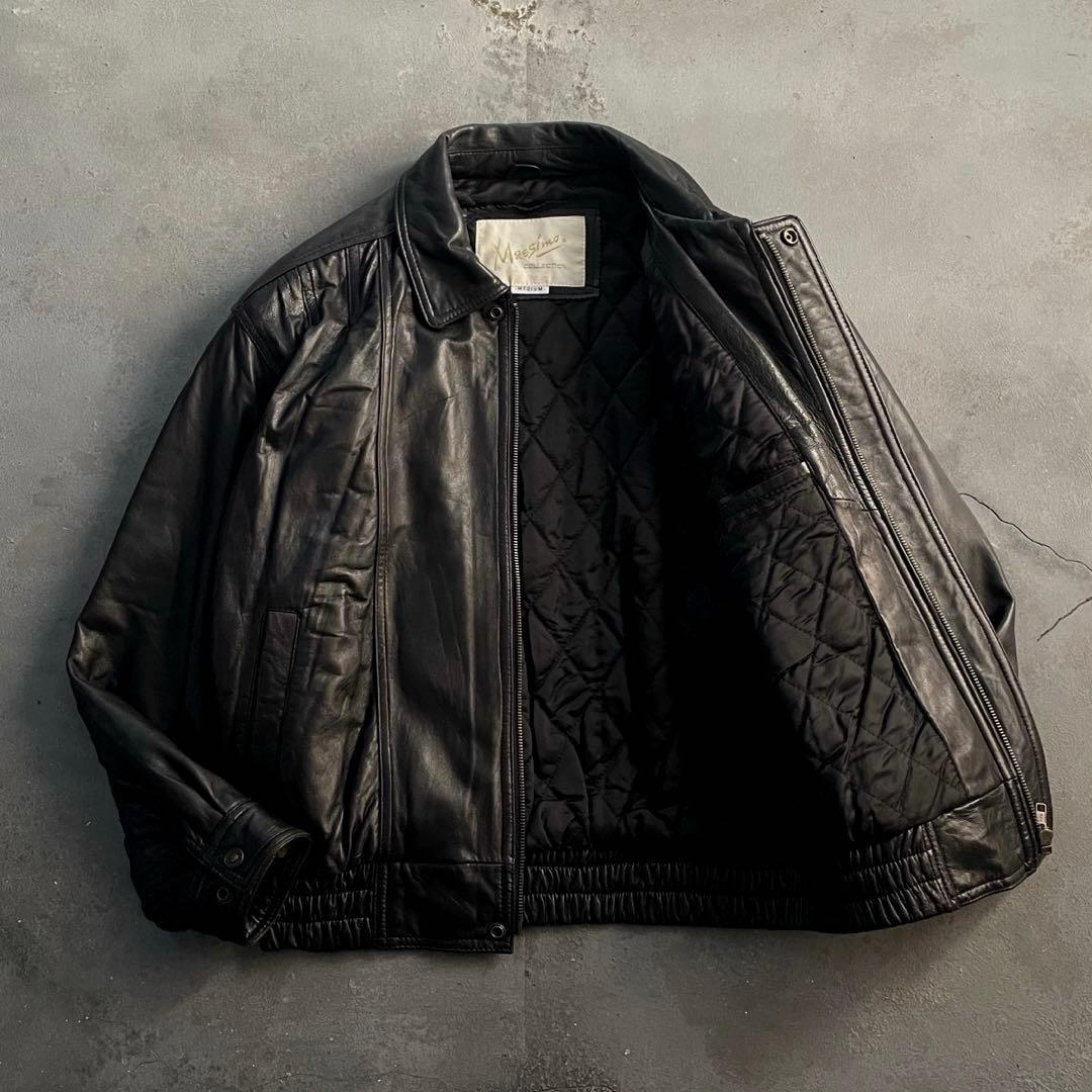 A-2“Classic“black“羊革 “短丈“bomber jacket