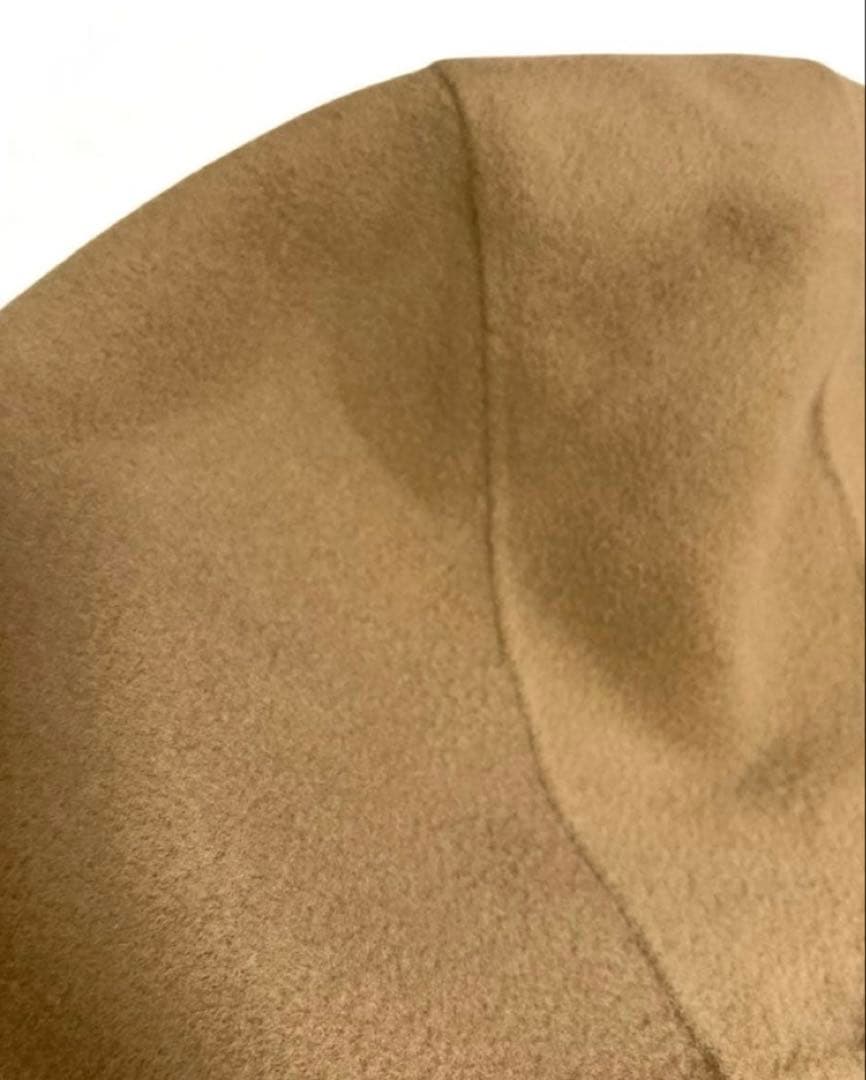 Theoryセオリー ポンチョケープ　ベルト付き　フード　カシミア混キャメル　S