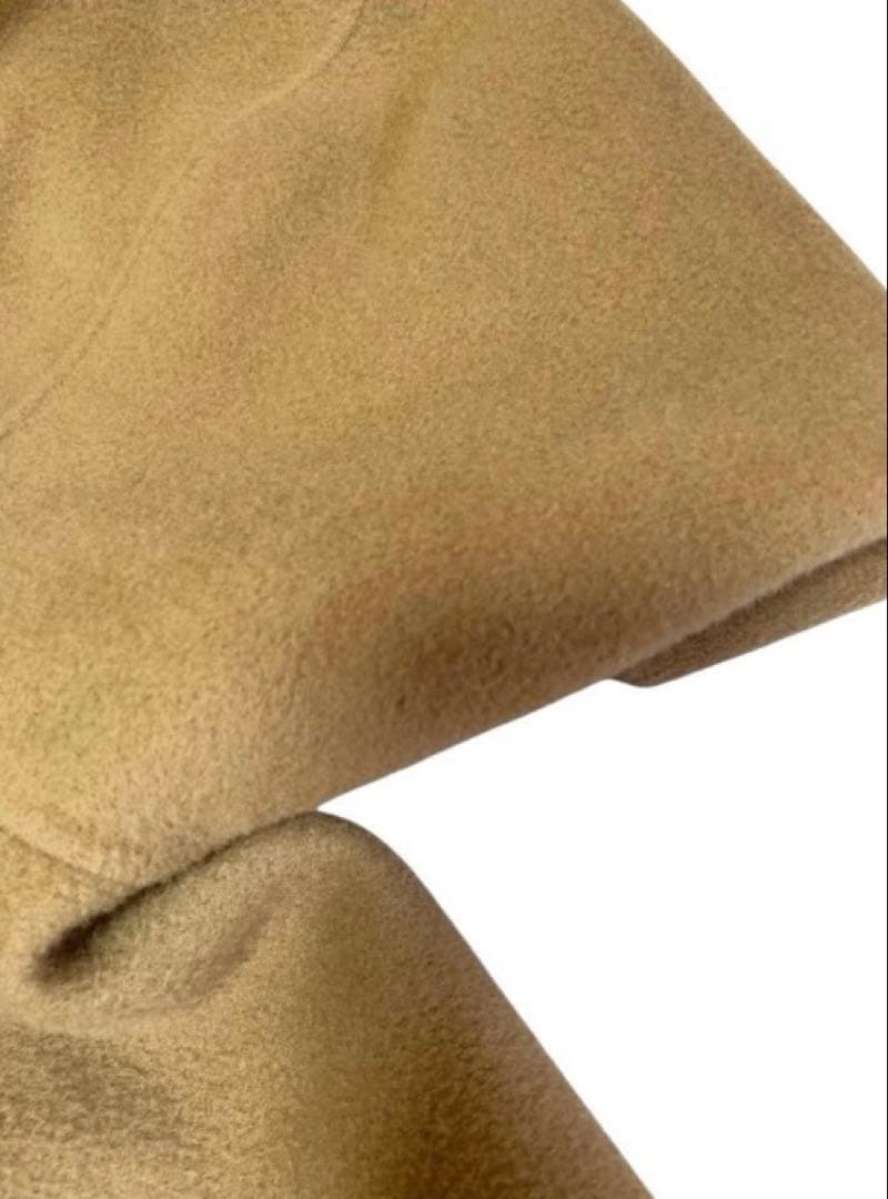 Theoryセオリー ポンチョケープ　ベルト付き　フード　カシミア混キャメル　S