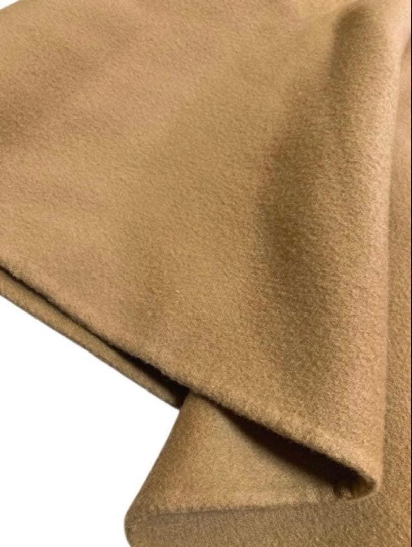 Theoryセオリー ポンチョケープ　ベルト付き　フード　カシミア混キャメル　S