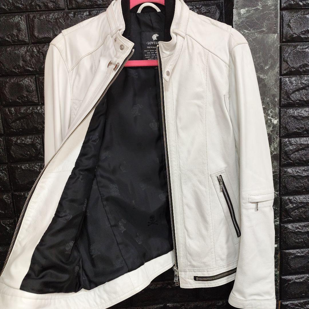 希少カラー　ラブレス　ラムレザー　シングルジャケット　サイズ　M