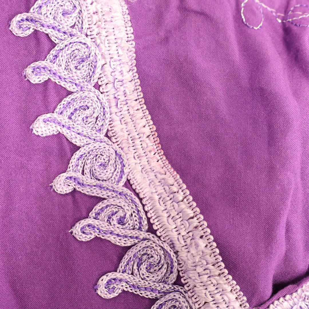 【ベリーダンス用衣装】パープル ガラベーヤ ワンピース ドレス チュニック