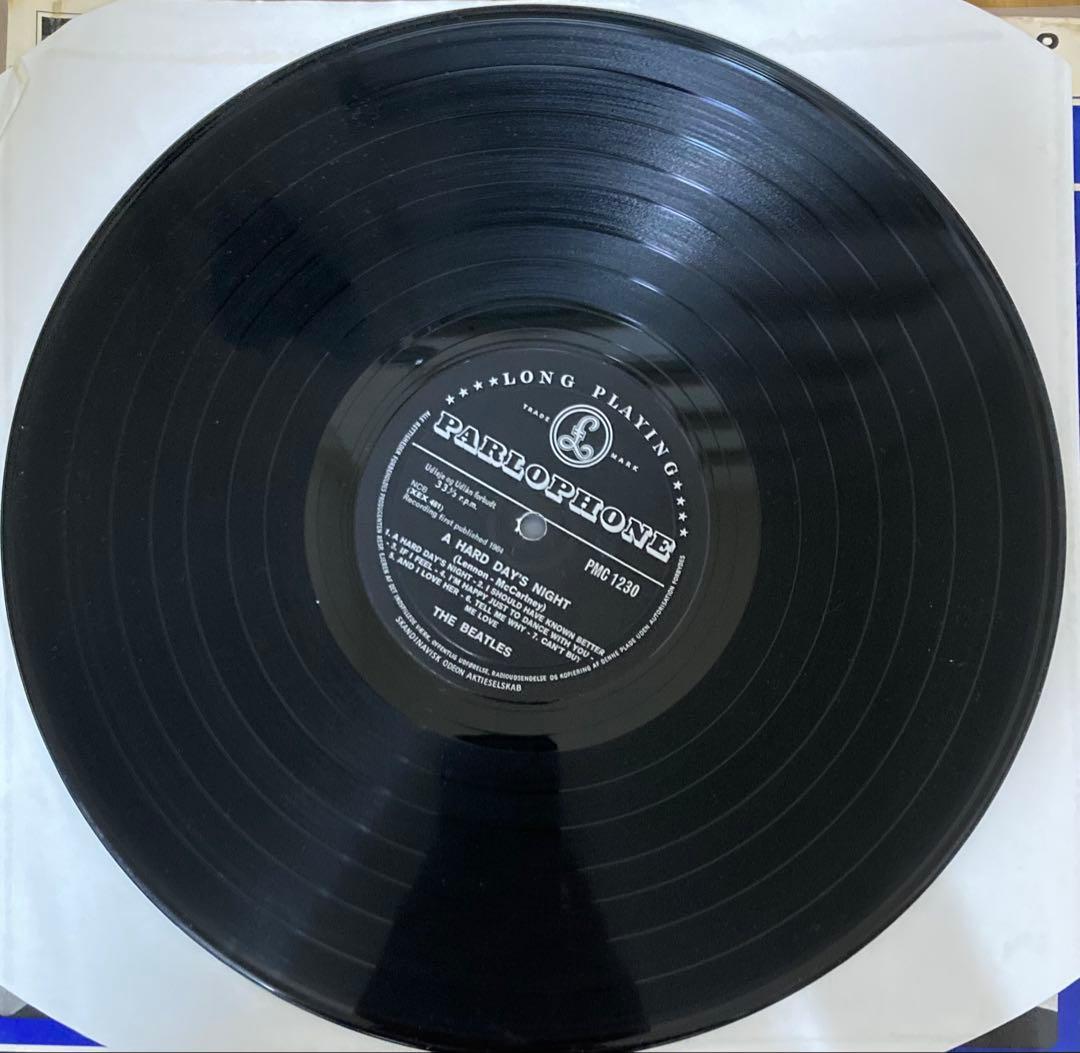 稀少デンマーク初回Mono極品Beatlesハードデイズナイトビートルズレコード