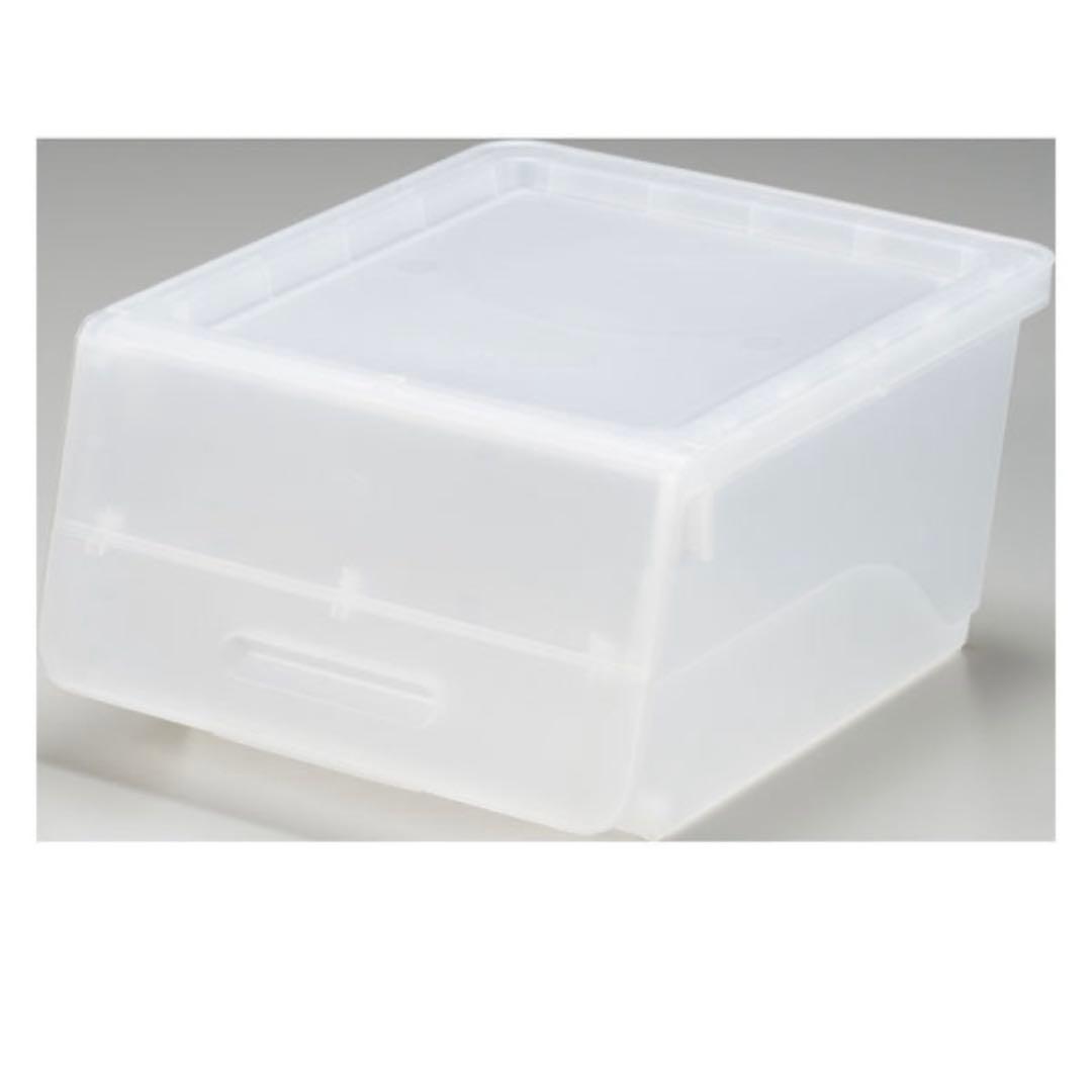 フロック23　浅型　クリア （8個入）　衣装ケース　コンテナ