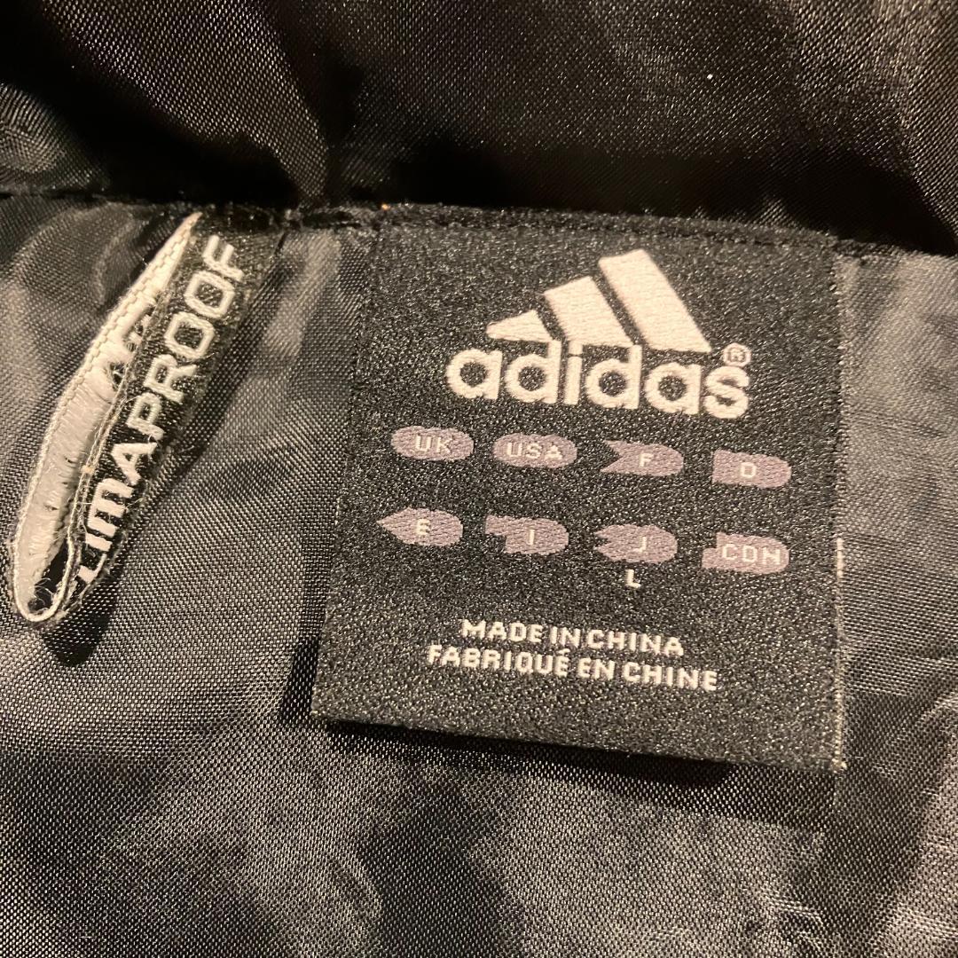 adidas　アディダス　ベンチコート　ダウン80%　紺/青　サイズL