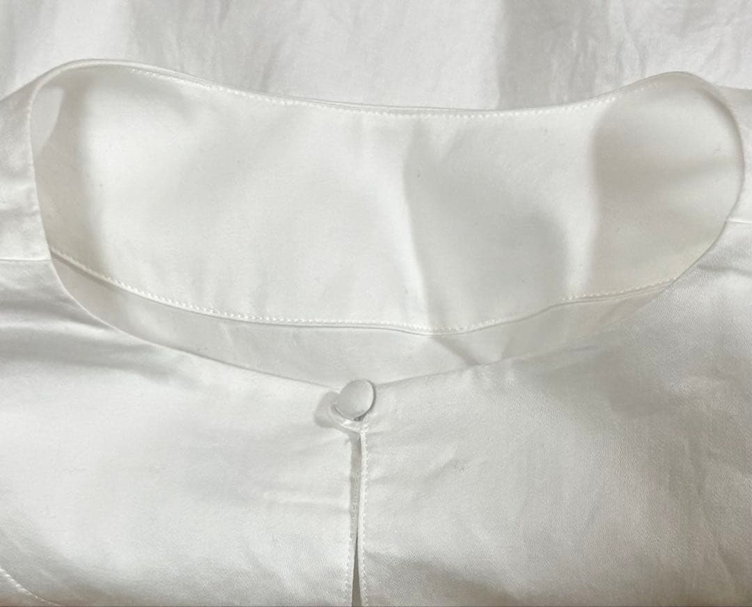 TUMUGUツムグコットンサテン プルオーバー ブラウス フォーマル フリル