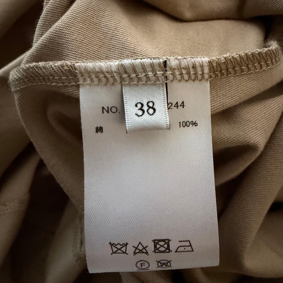 美品　ebure コットン カシュクール フレアワンピース ベージュ 38