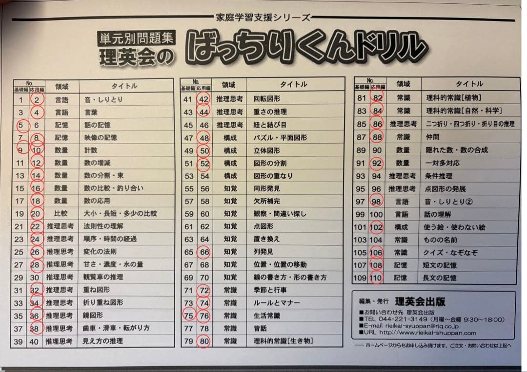 40冊セット　理英会　ばっちりくんドリル　お受験