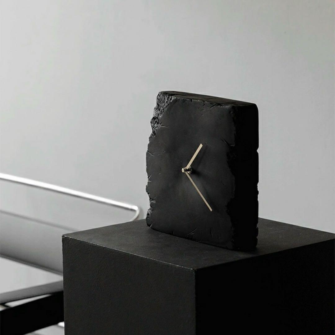 〔新品未使用〕クラックストーン 掛け時計【ART OF BLACK】