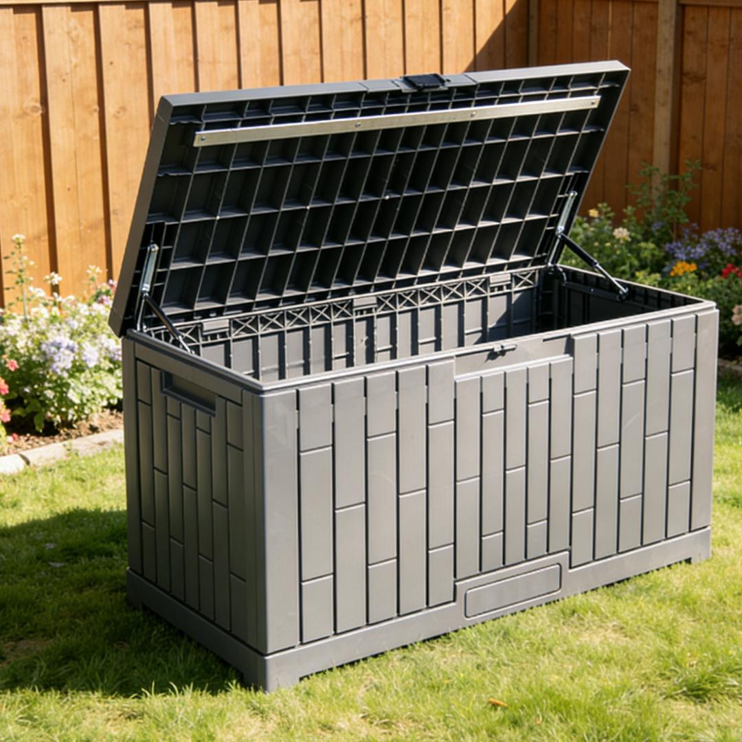 屋外収納庫 レンガ調 収納ボックス 置き配 ゴミ箱 小型 ストッカー 防水 耐候