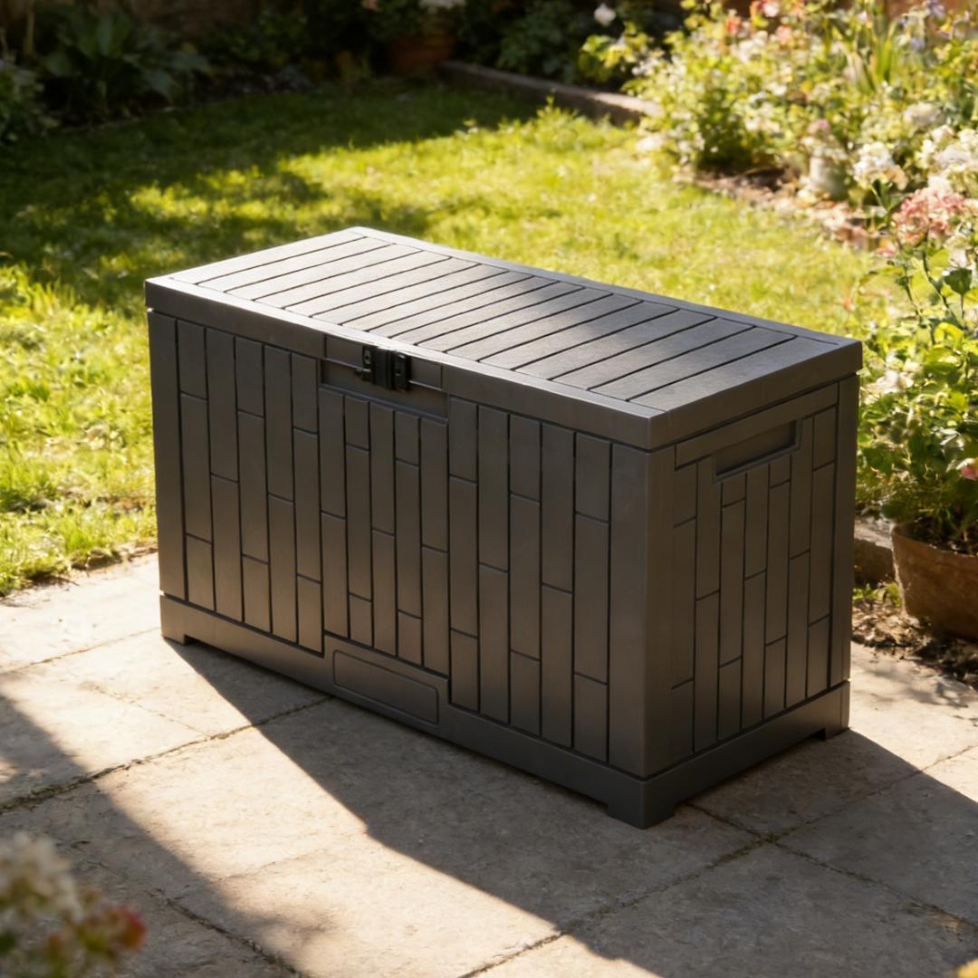 屋外収納庫 レンガ調 収納ボックス 置き配 ゴミ箱 小型 ストッカー 防水 耐候