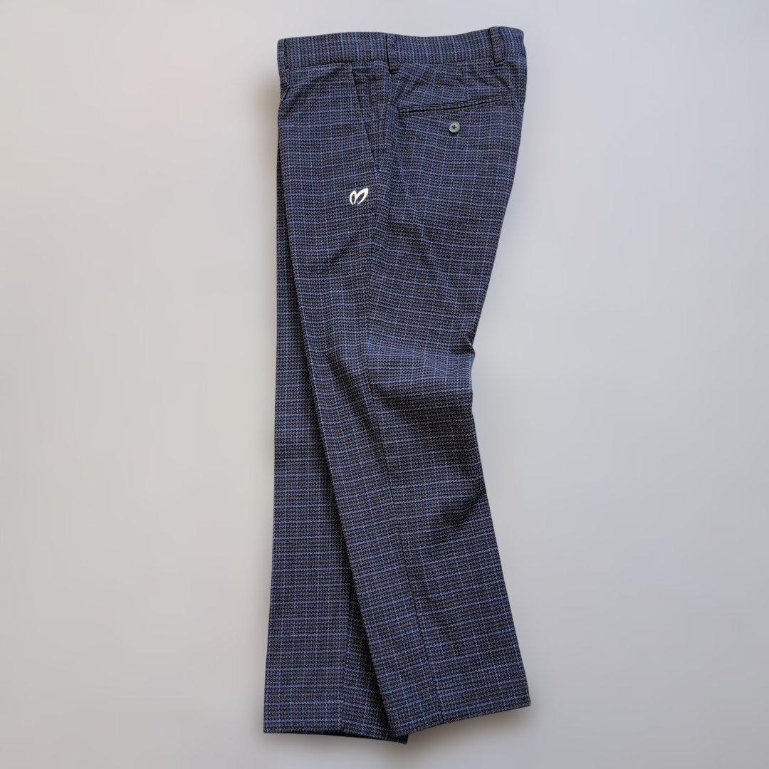 【美品】マスターバニーエディションゴルフ　千鳥織りチェック柄　ネイビー　M