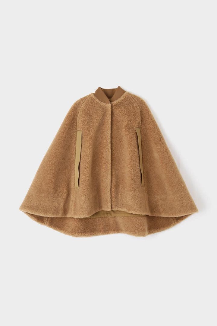 LE PHIL ル フィル　ウールボアケープ　ベージュ　ボアコート