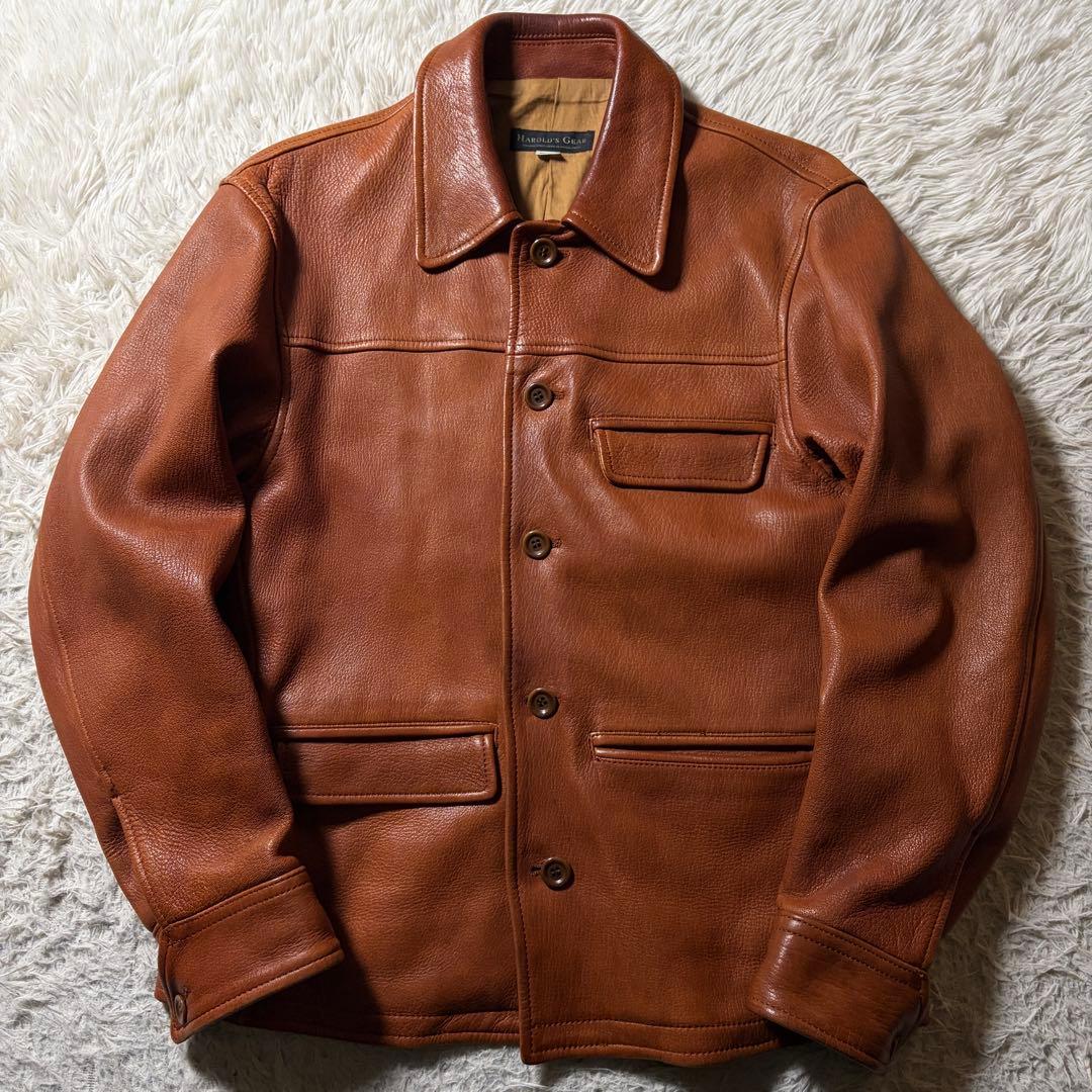 【雰囲気抜群】HAROLD'S GEAR レザージャケット　鹿革　ディアスキン