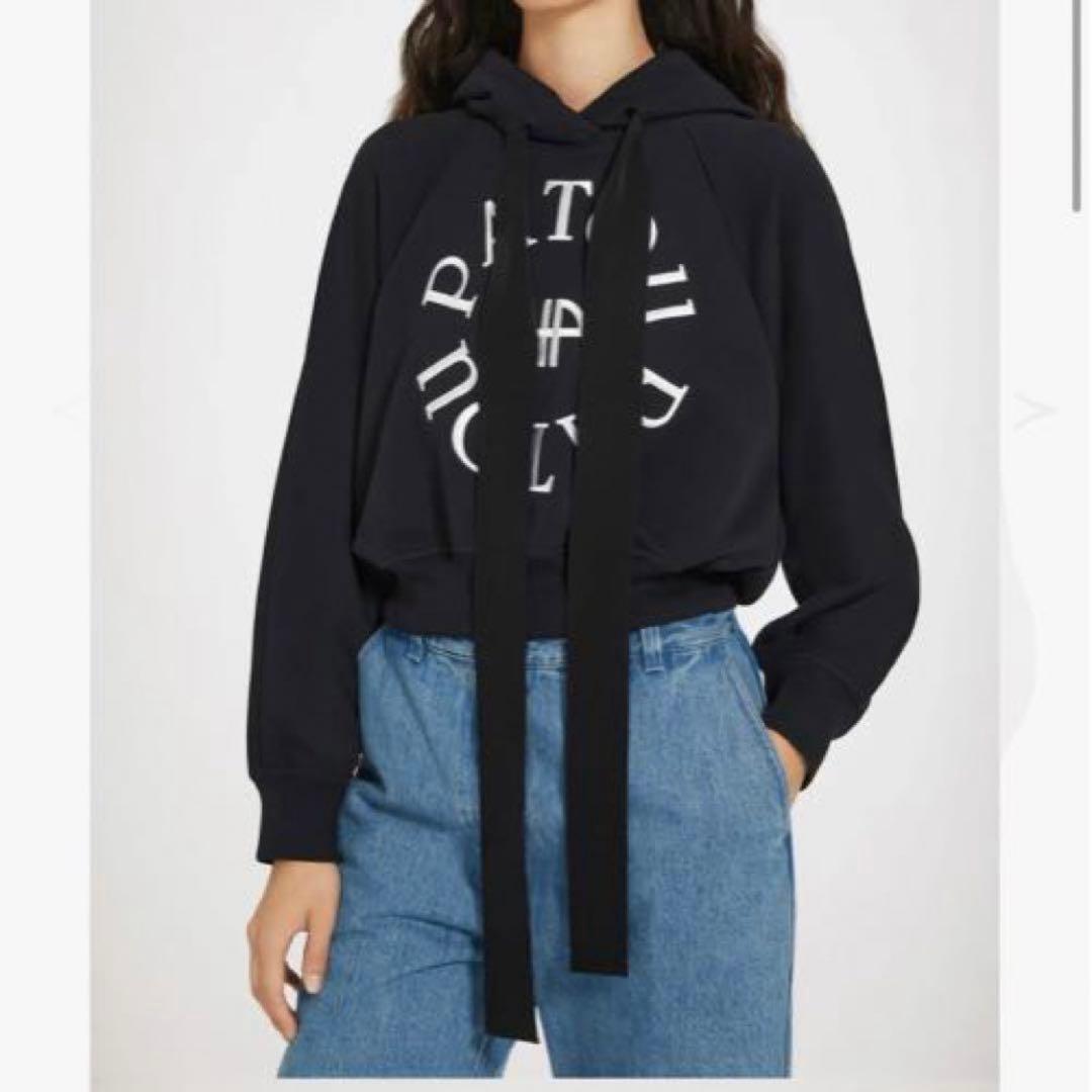 PATOU パトゥ メダリオン クロップド パーカーオーガニックコットン製 M