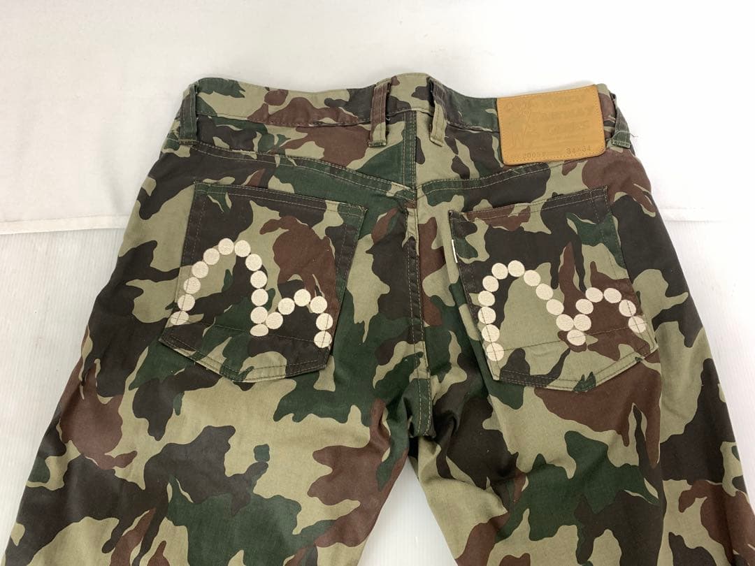 【中古】EVISU 迷彩パンツ LOT2005P SIZE34×34
