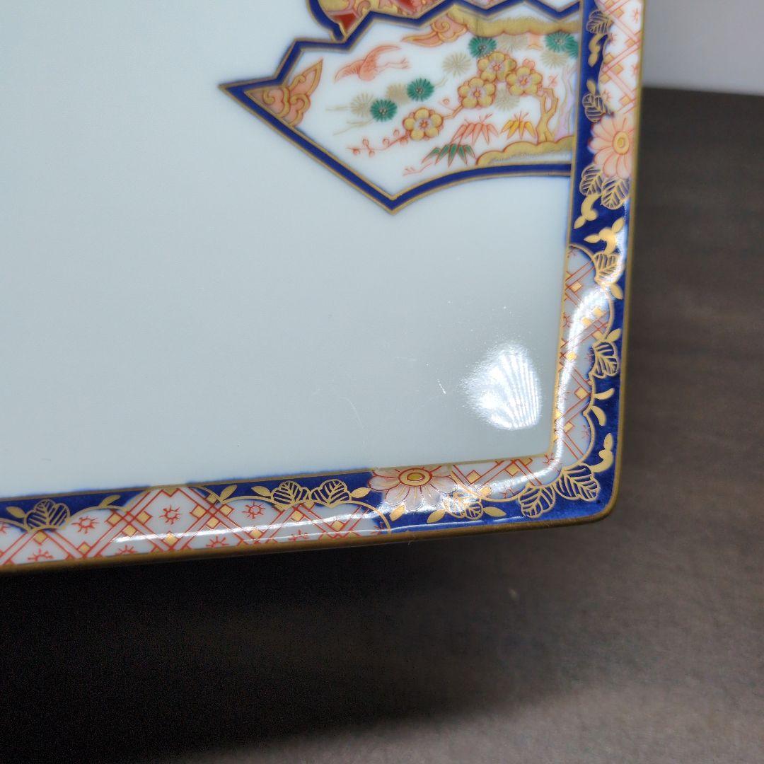 其泉 金彩色絵 松竹梅鶴絵 焼物皿揃 共箱 懐石道具