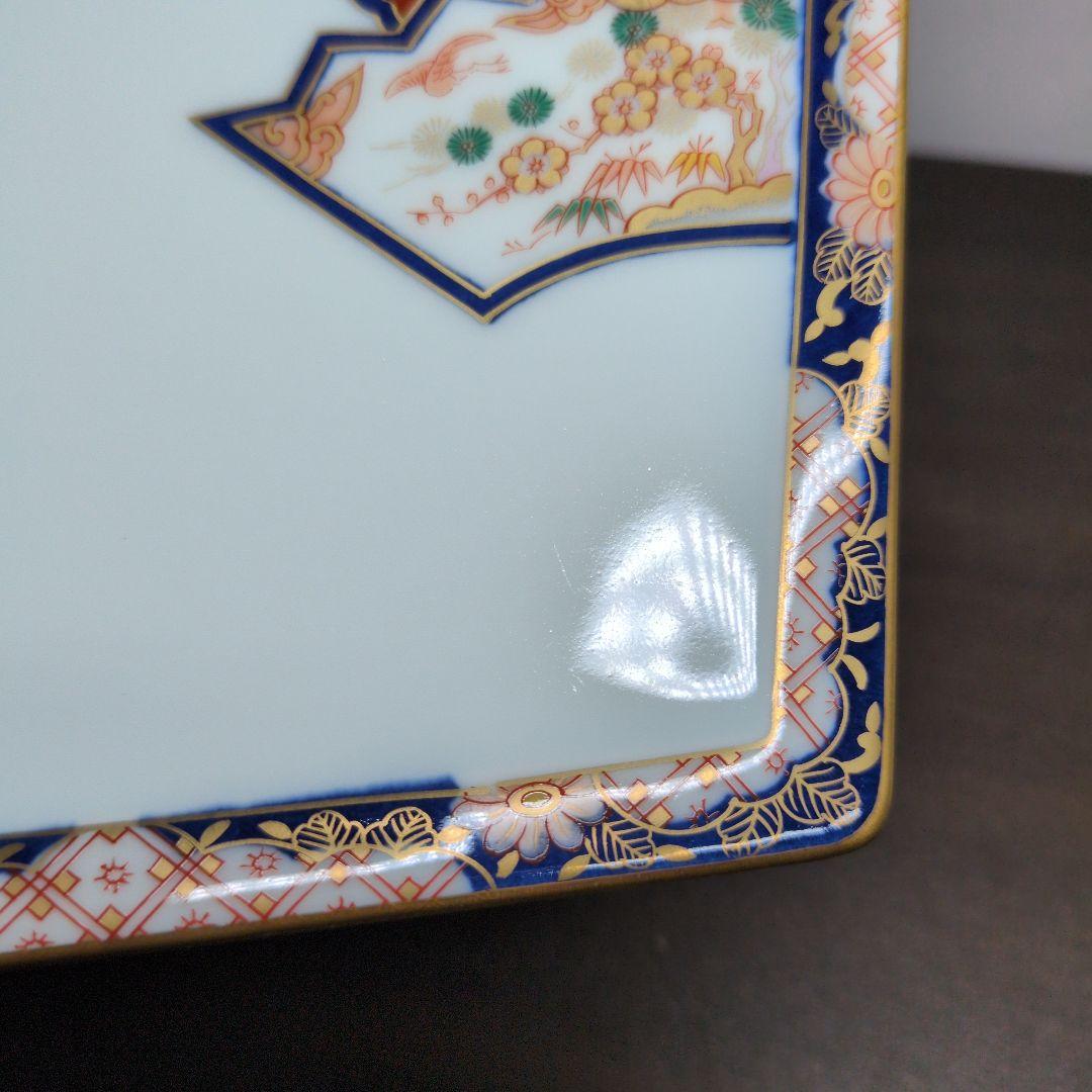 其泉 金彩色絵 松竹梅鶴絵 焼物皿揃 共箱 懐石道具