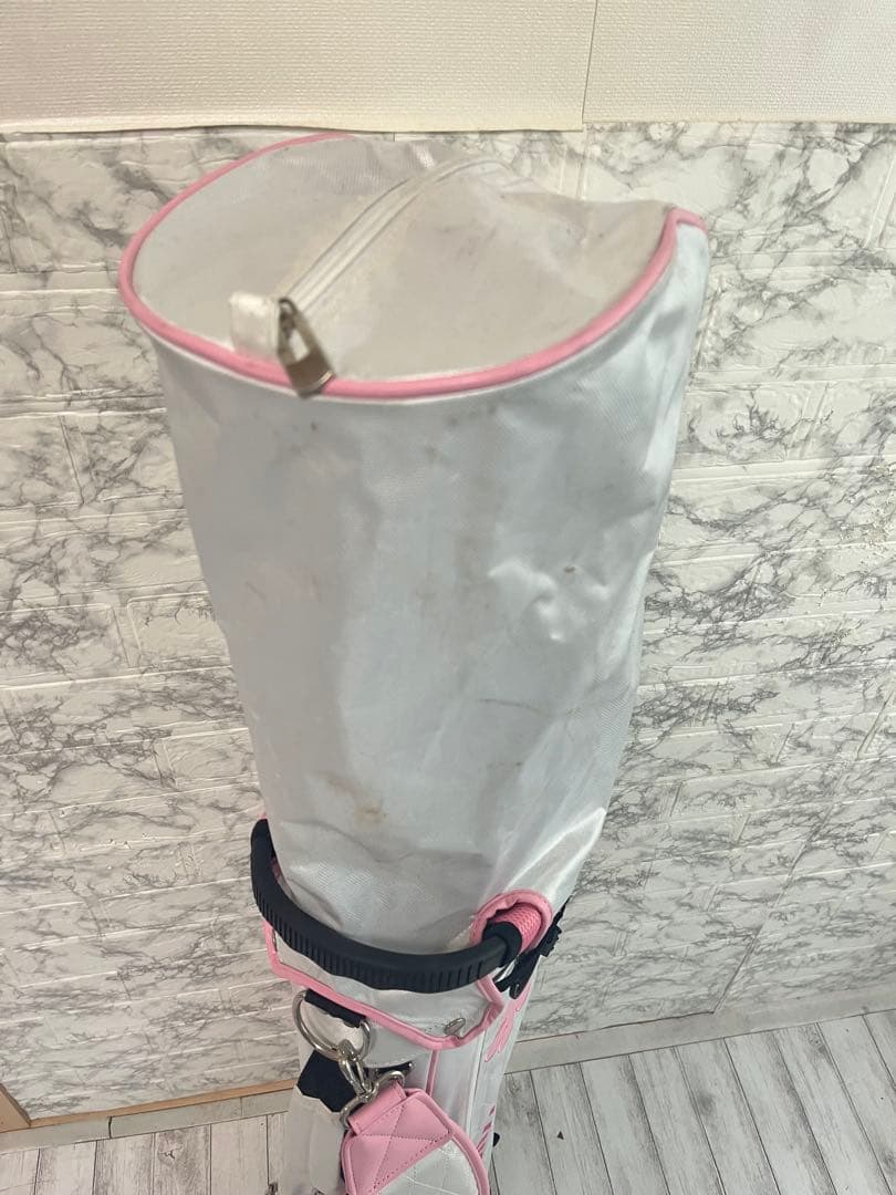 マリクレール　レディース ゴルフクラブセット ホワイト/ピンク　キャディバック