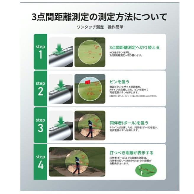 ゴルフ用 レーザー 距離計　EENOUR ゴルフ 距離測定器 U1000ADL