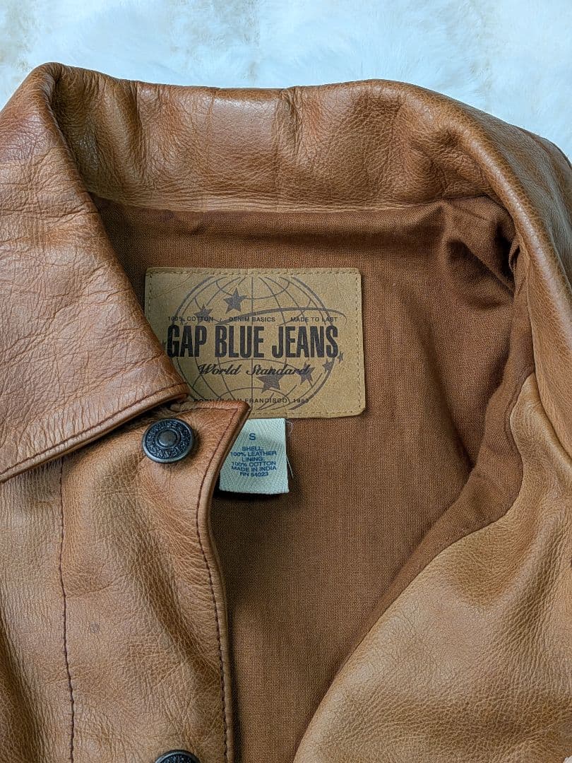 00s OLD GAP leather トラッカージャケット アーカイブ