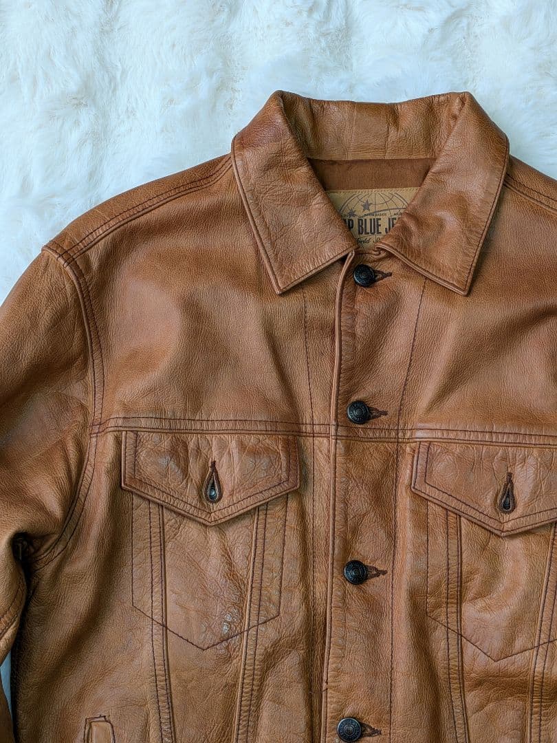 00s OLD GAP leather トラッカージャケット アーカイブ